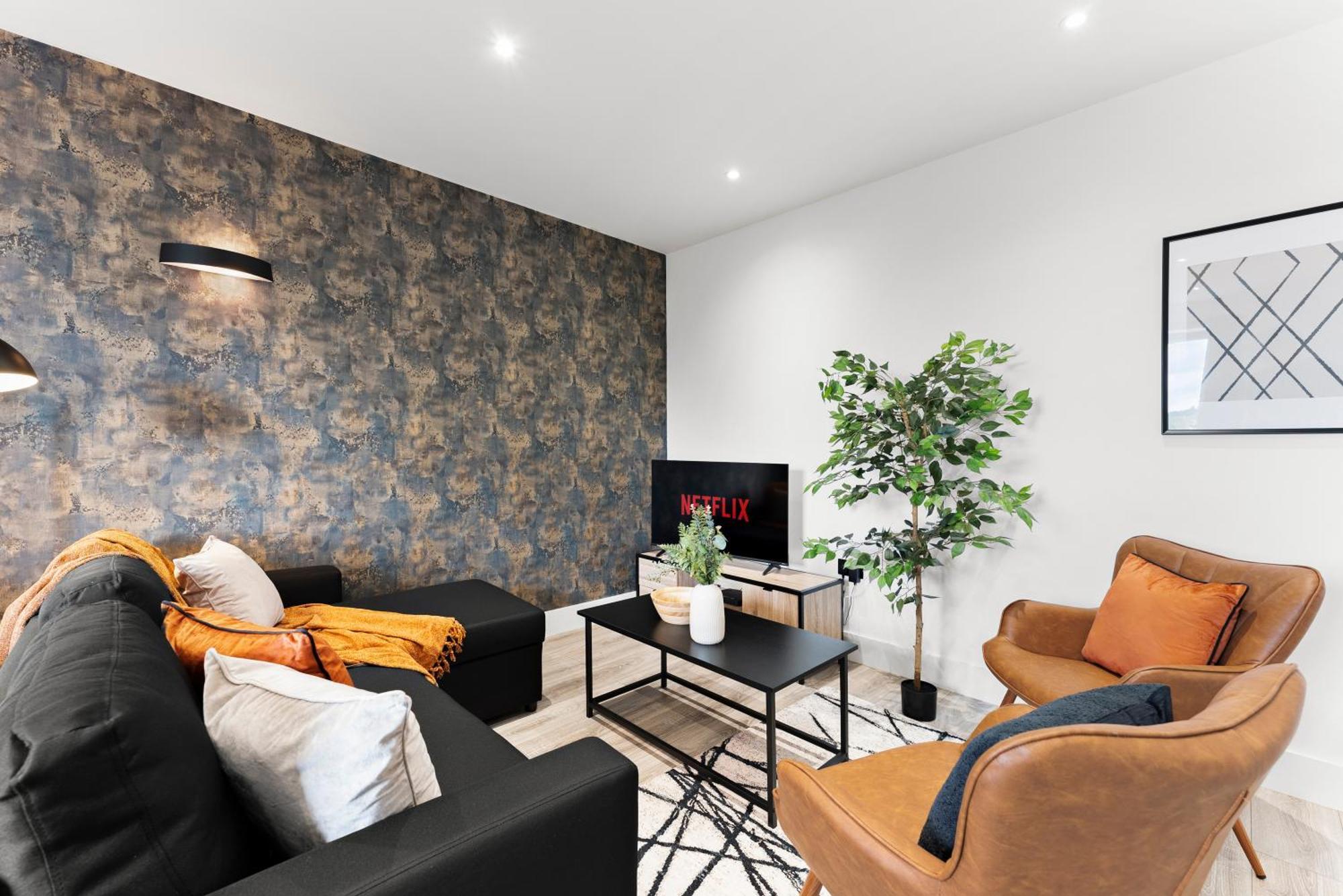 Stylish Two-Bedroom Flat In NWI Buitenkant foto