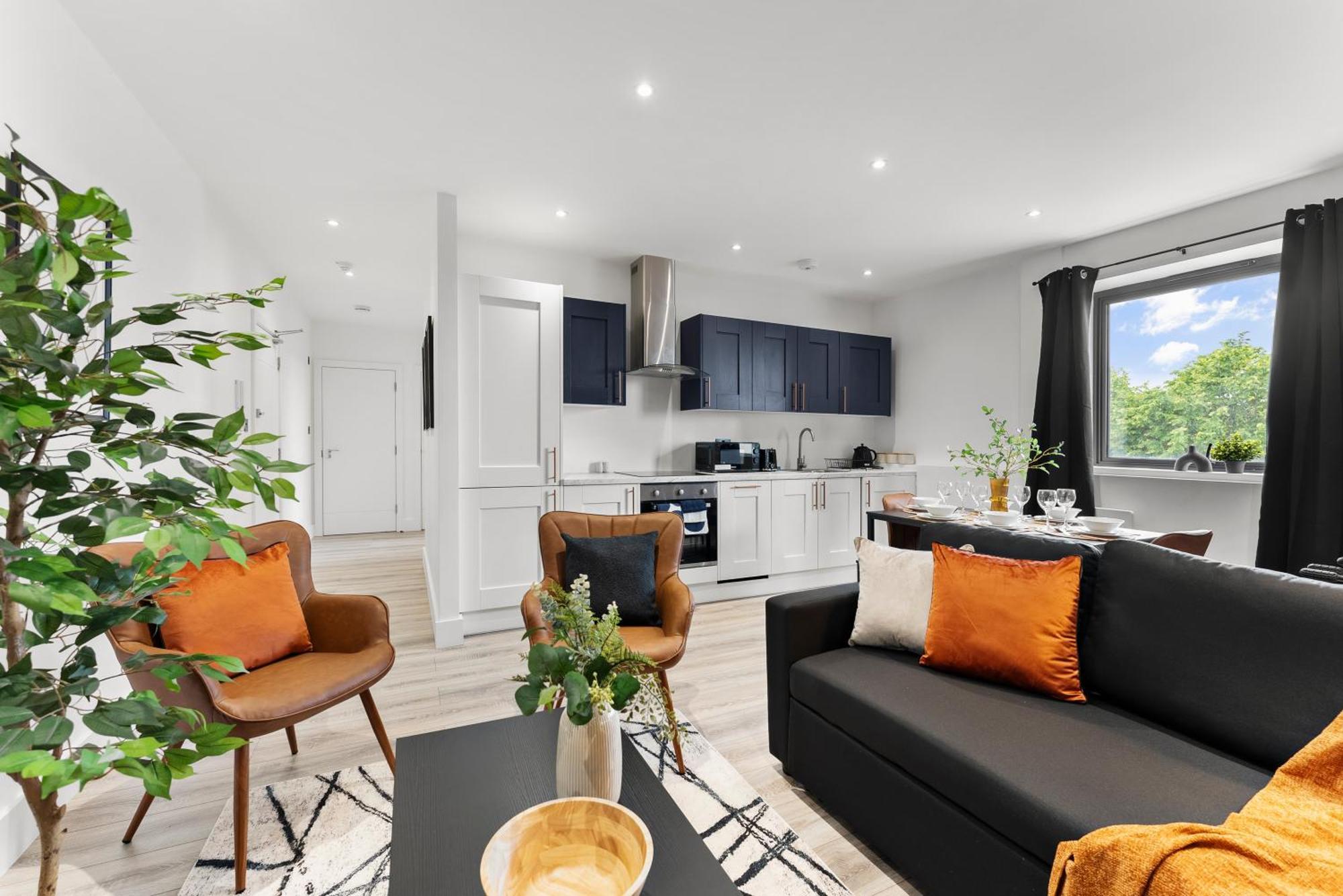 Stylish Two-Bedroom Flat In NWI Buitenkant foto